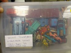 Container of miscellaneous diecast vehicles