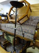 Modern black finished uplighter and one other E/T