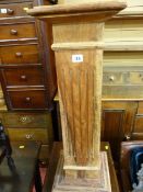 Reeded pedestal vintage style planter stand