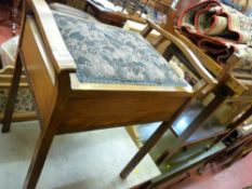 Vintage box seat piano stool