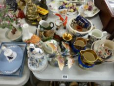 Copper lustre and Gaudy Welsh pottery with other decorative ware by Coalport, Wedgwood etc