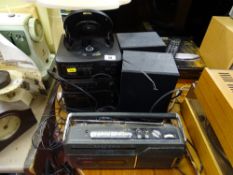 Alba compact CD system and a Sony portable radio E/T