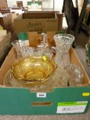 Box of vintage glassware