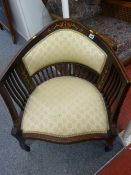 Circa 1900 inlaid mahogany armchair