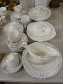 Floral decorated part tea and dinner service