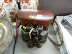 Pair of Carl Zeiss 10x50 binoculars in a carry case and a pair of opera glasses