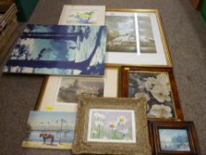 KEITH ANDREW untitled limited edition (26/275) print - farmer feeding cattle, one other titled '