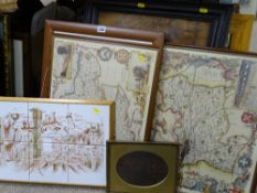 Parcel of paintings, prints, maps etc