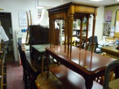 Reproduction set of three yew wood side tables