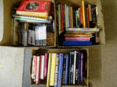 Three boxes of books incl film and TV related etc.
