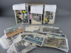 Collection of French scene postcards including street views