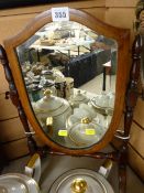 Victorian shield shaped swing toilet mirror