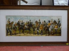 Vintage military print, 24 x 65 cms
