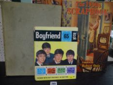 'Boyfriend 65' annual with The Beatles on the cover, 1950's 'Scrap Book' annual and a copy of 'Life'