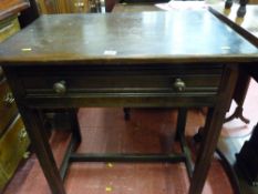 Ercol antique oak style single drawer side table