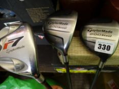 Golf Clubs - Taylor Made '200 steel' x 2 and a Taylor Made 'r7'
