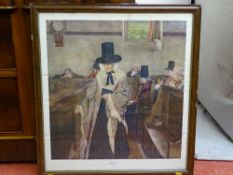 VOSPER a good sized coloured Salem print 60 x 55cms