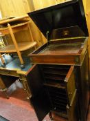 Columbia Grafonola mahogany cabinet converted for music sheets