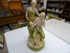 Royal Dux group on a circular base, approx 56 cms high A/F