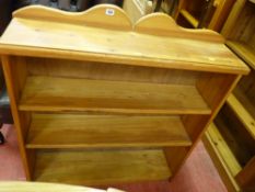 Modern pine open bookcase