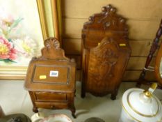 Two carved French storage cabinets