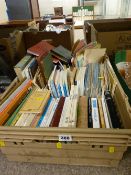 Crate of vintage books, magazines and maps