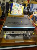 Vintage Thorens turntable, a Sansui stereo tuner amplifier 5000 and a quantity of mixed genre LP