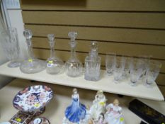 Excellent quality lemonade set comprising six glasses, heavy jug and a ship's decanter, a heavy