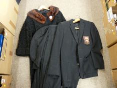 Vintage French fabric Astra Furs lady's coat, labelled to the interior, a vintage pocket badged