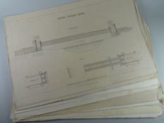 APPROXIMATELY EIGHTEEN TO SCALE ENGINEERING PRINTS FOR THE CONSTRUCTION OF THE CONWY TUBULAR