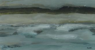 JOHN KNAPP FISHER watercolour - coastline, inscribed verso 'Beach and Sea', signed and dated 2005,