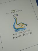 FRANCES RICHARDS lithograph illustrations & text - for 'The Road to Town', published by Barn Elm