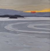 SIR KYFFIN WILLIAMS RA oil on canvas - the Menai Straits and Puffin Island, entitled on Royal