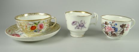 A SWANSEA PORCELAIN SHALLOW BREAKFAST CUP & SAUCER decorated profusely with gilding and sprays of