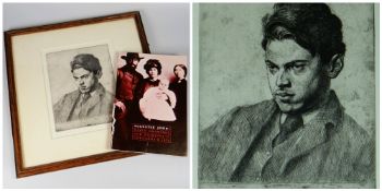 AUGUSTUS JOHN etching - portrait of Percy Wyndham Lewis, 1903, signed, 17.5 x 14cms Provenance: