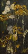 DONALD McINTYRE oil on board - still life of flowers, unsigned, 31 x 17cms Provenance: authenticated