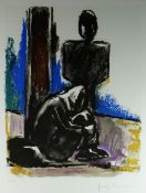 JOSEF HERMAN limited edition (69/150) coloured lithograph by Curwen Chilford Press - entitled 'Two