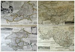 THOMAS KITCHIN & EMANUEL BOWEN two maps from The Large English Atlas - an accurate map of