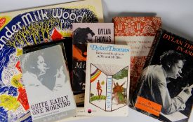 A PARCEL OF DYLAN THOMAS BOOKS ETC including 'Under Milkwood' on Graphis Press Ltd vinyl, a vinyl
