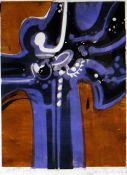 CERI RICHARDS artist proof - 1950 experimental piece with inscriptions by the artist, signed & dated