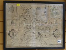 An antique John Speed map of Breknoke