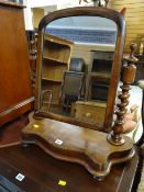 An antique barley-twist toilet mirror (distressed)