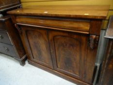 An antique mahogany sideboard