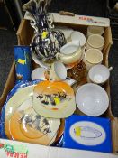 A quantity of Arabian scene lustre teaware and other pottery & china