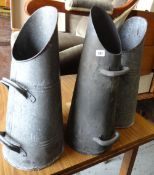 Three coal scuttles