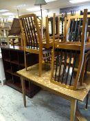 A parcel of mixed furniture including mid-century dining table & chairs, mahogany effect open