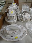 Quantity of Bavarian rose & gilt decorated teaware