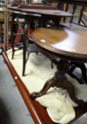 An imported hardwood Long John coffee table, a vintage mahogany two-tier occasional table & another