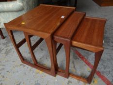 A mid-century nest of three G-Plan coffee tables