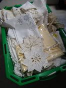 A box of table linen